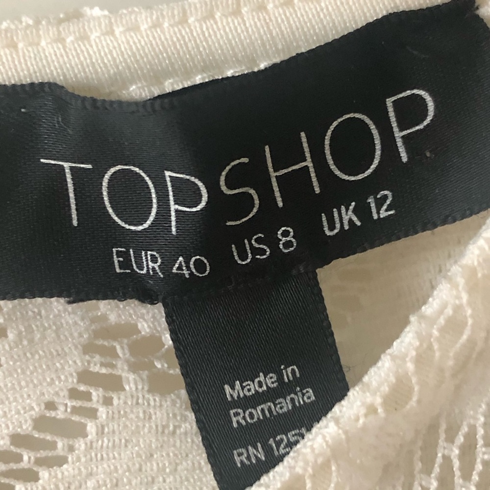 Topshop Boho Lace Flutter Sleeve Dress - Picture 9 of 12